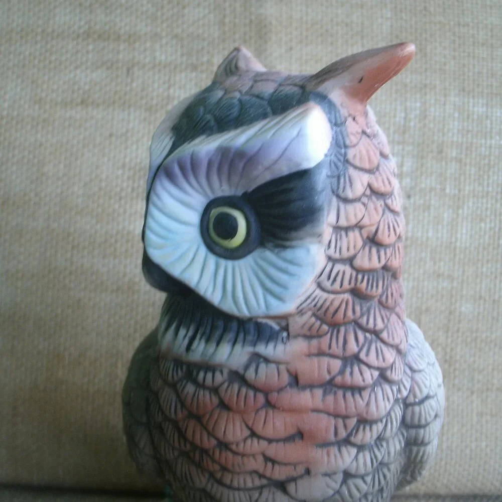 Vintage Large Homco Brown Owl Porcelain Figurine - Picture 13 of 16